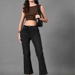 The Roadster Lifestyle Co Round Neck Sleeveless Crop Top-image-62