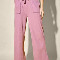 CORSICA Women Front Patch PocketRelaxed High-Rise Cargos Trousers-image-53