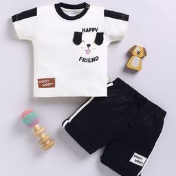 Moms Love Boys Printed T-shirt with Shorts-image-47