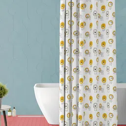 ArtzFolio White and Yellow Animal Printed Waterproof Shower Curtain-image-24