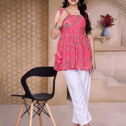 Moda Rapido Bandhani Printed Square Neck Top-picture-47