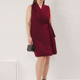 Trendyol Wrap V Neck Dress-48