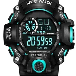 Hala Men Pack of 2 Solid Rectangular Tang Regular Digital Watches image 5