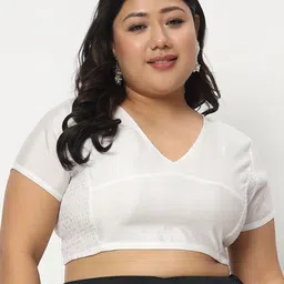 studio rasa V-Neck Stretchable Saree Blouse-picture-33