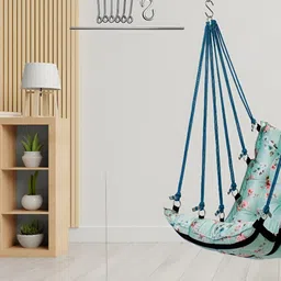 Swingzy Green Hanging Cotton Hammock Swing With Cushion-32