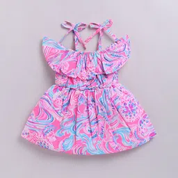 SNUGGLY MONKEY Floral Print Layered Fit & Flare Dress-25
