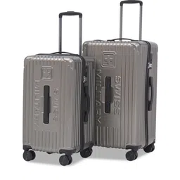 SWISS MILITARY Unisex Gold Trolley Bag-image-49
