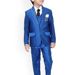 BAESD Boys 5 Piece Single-Breasted Mandarin Collar Suits-image-28