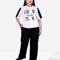 Naida Women Printed T-shirt with Trousers-image-56