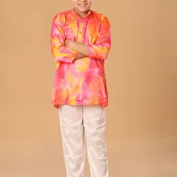 The Mini Trunk Boys Dyed Kurta with Pyjama-51
