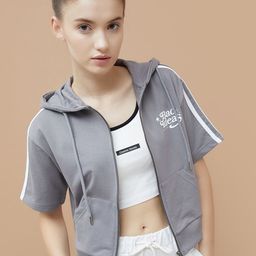 Kappa Women Hooded Applique T-shirt-image-76