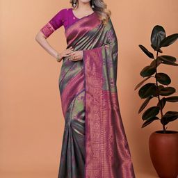 KALINI Black Art Silk Sarees-image-32