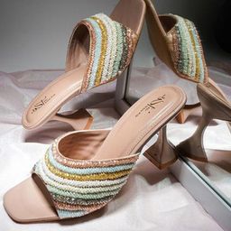 THE WHITE POLE Embellished Block Sandals-47