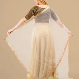 Karthav Fashion Polka Dots Embroidered Dupatta With Sequinned image 4