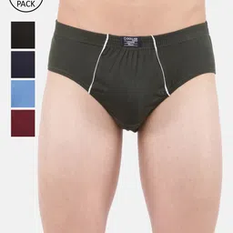 Dollar Men Pack of 5 Lehar Super Combed Cotton Briefs MLHBR-01-PO5-ASST1-picture-12