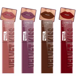 Ramp Walk Velvet Kiss Set Of 4 Matte Liquid Lipstick- 3.5ml Each- Shade- 5 - 6 - 7 - 9-image-70