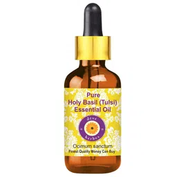Deve Herbes Pure Holy Basil Steam Distilled Essential Oil with Glass Dropper - 15 ml-image-100