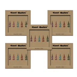 Comet Busters Set of 5 Handcrafted Reusable Traditional Designer Bindis - 001-92