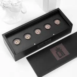 COSA NOSTRAA Men Antique Gold-Toned 5-Pieces The Prince V Coin Buttons Gift Set-55