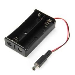 2 X 18650 Black Battery Holder with DC Power Plug-16