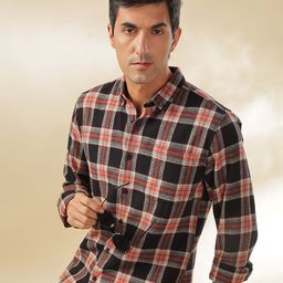 HERE&NOW Men Slim Fit Opaque Checked Casual Shirt-picture-16