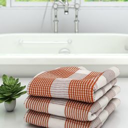 Athom Trendz Multi Set of 3 Cotton Bath Towels-28