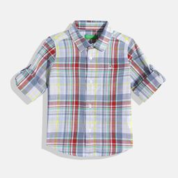 United Colors of Benetton Boys Pure Cotton Checked Casual Shirt-image-44