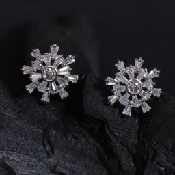justpeachy Silver-Plated Contemporary Studs-36