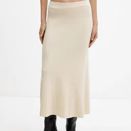 MANGO Ribbed Knit Midi Skirt-picture-18