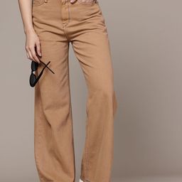 The Roadster Life Co. Women Pure Cotton Wide Leg High-Rise Jeans-picture-37