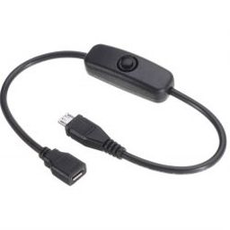 Micro USB Male to Female Pure Copper Power Cord Cable with Switch for Raspberry Pi 3-9