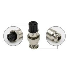 3 Pins 12mm XLR Aviation Audio Male Plug Female Jack Cable Connector Kit – GX12-3-51