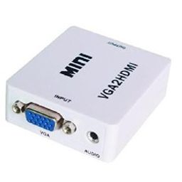 White VGA TO HDMI Converter Box 1080P 60Hz VGA2HDMI-37
