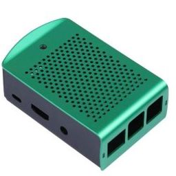 Green Metal Aluminum Case support fans for Raspberry 3B+/3B-26