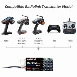 Radiolink R4FGM RC Receiver R4FGM 2.4Ghz 4 Channels Tiny RC Gyro Receiver For Mini RC Cars 1/28 and Boats, Long Control Distance for Radio RC8X RC4GS V3/RC6GS V3/T8S/T8FB - RS6082Radiolink R4FGM RC Receiver R4FGM 2.4Ghz 4 Channels Tiny RC Gyro Receiver For Mini RC Cars 1/28 and Boats, Long Control Distance for Radio RC8X RC4GS V3/RC6GS V3/T8S/T8FB - RS6082 image 3
