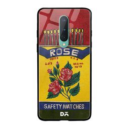 DailyObjects Red & Yellow Rose Matchbox OnePlus 8 Glass Case image 1