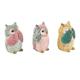 Chumbak Set Of 3 Enlightened Owls Showpieces image 4