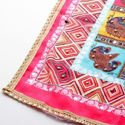 SWI Stylish Ethnic Motifs Printed Chiffon Dupatta with Mirror Work image 4