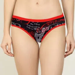 AROUSY Black & Red Printed Bikini Panty-image-33