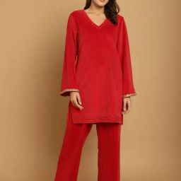 Secret Wish Red Tunic With Lounge Pants-picture-39