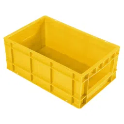 SINGHAL Multipurpose Plastic Storage Bin Yellow 19 L Capacity 500x325x150 mm (Pack of 5)-image-7