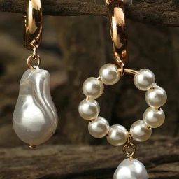 Sohi Gold Plated Pearl Beaded Drop Earrings-18
