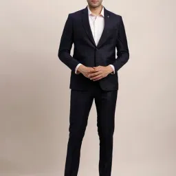 Turtle Blue Tailored Fit Two Piece Suit-image-73