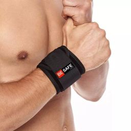 Besafe Forever Wrist Support Band/Brace for Gym Sports, Black, Single-34