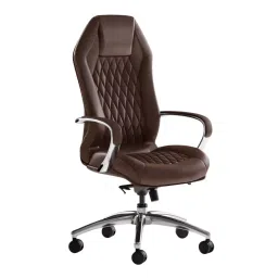 CHAIRTECH High Back Adjustable Office Conference Chair Leatherette Brown for Office & Professional Use-picture-30