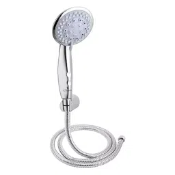 Cliquin 24L x 10W cm Round Shape ABS Plastic Silver Color Wall Mount Hand Shower, KSHS2306-12