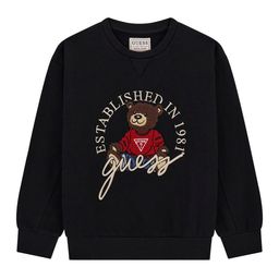 GUESS Kids Graphic Embroidered Round Neck Pure Cotton Pullover Sweatshirt-picture-33