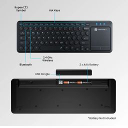 Black Portronics Bubble Pro Bubble Pro Wireless Keyboard with Touchpad image 5