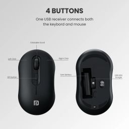 Black Portronics Key6 combo Wireless Keyboard and Mouse Combo image 5