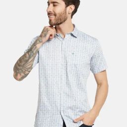 Mettle Denim Cotton Regular Fit Printed Shirt-picture-6